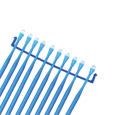 Applicateur microbrush avec embout adhésif