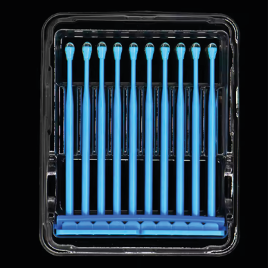 Applicateur microbrush avec embout adhésif