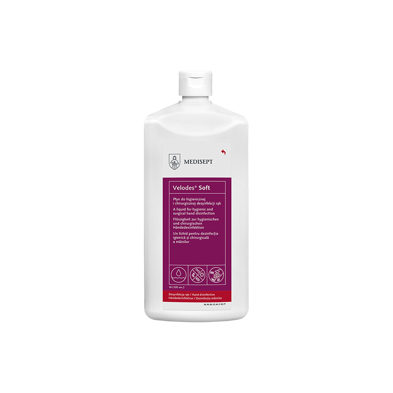 Velodes® Soft – Solution hydroalcoolique douce pour la désinfection hygiénique et chirurgicale des mains