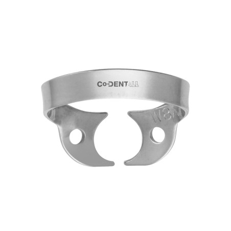 Clamp molaire W8A sans ailettes – Isolation dentaire pour molaires difficiles d’accès